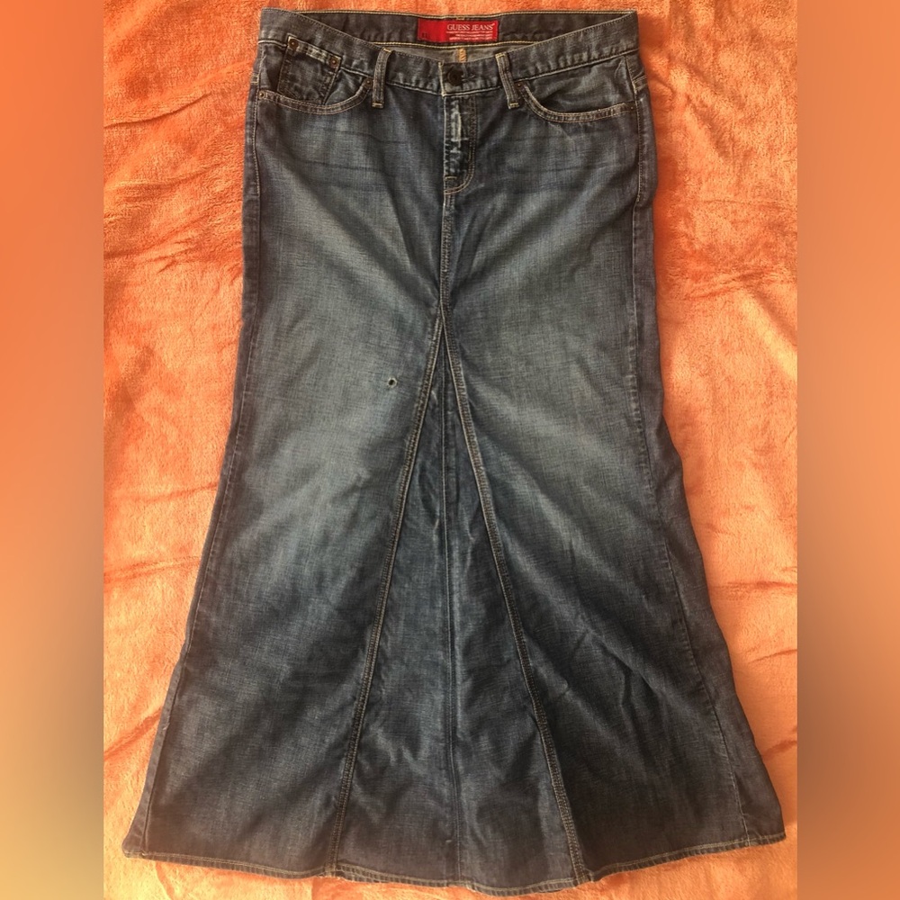 IMPERFECTIONS Guess Jeans Jean Maxi Long Skirt 29